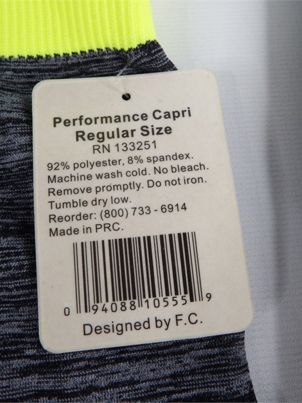 Neon Yellow & Charcoal Heather Women's Active Crop Top and Capri Set - Picture 2 of 8